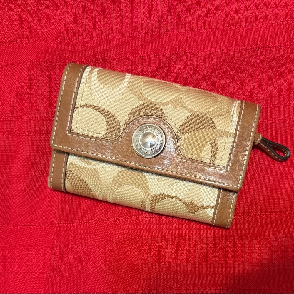 Coach Beige and Brown Women's Wallet